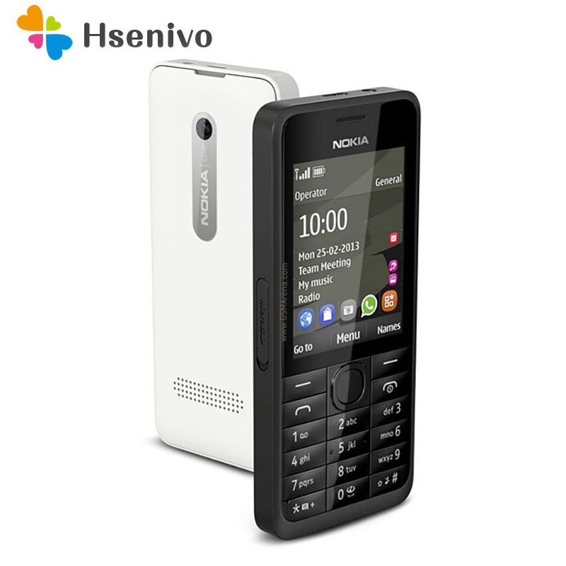 Nokia 301 Refurbished-Unlocked Nokia 301 original GSM 2.4"Dual SIM Cards 3.2MP Mobile Phone refurbished