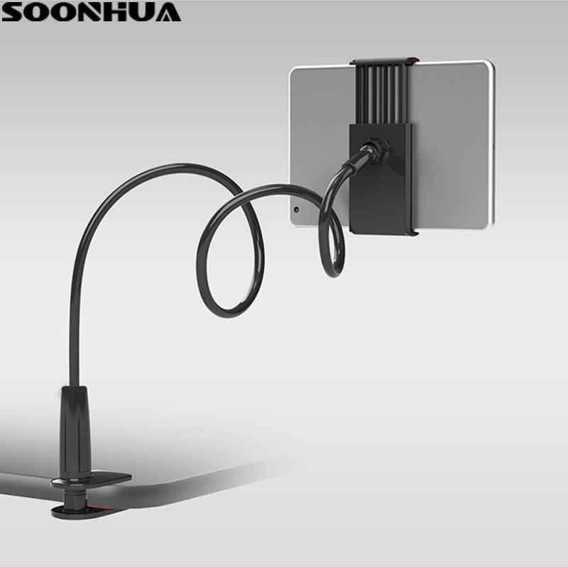 SOONHUA Phone Holder 360 Rotating Flexible Long Arm lazy Phone Holder Clamp Bed Tablet Car Selfie Mount Bracket for 4-10" Phone