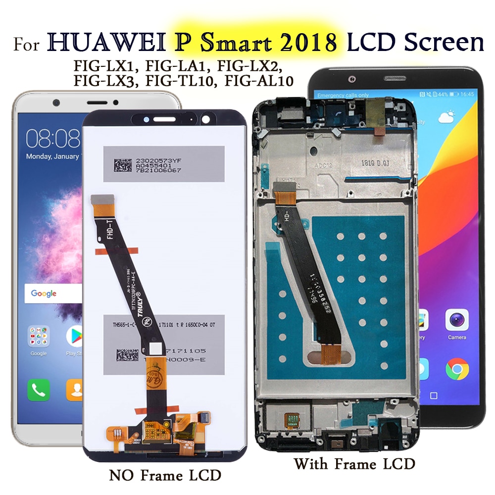 Display For Huawei P Smart 2018 FIG-LX1/LA1/LX2 LCD Display Touch Screen Replacement Screen for Huawei p smart/Enjoy 7S Display