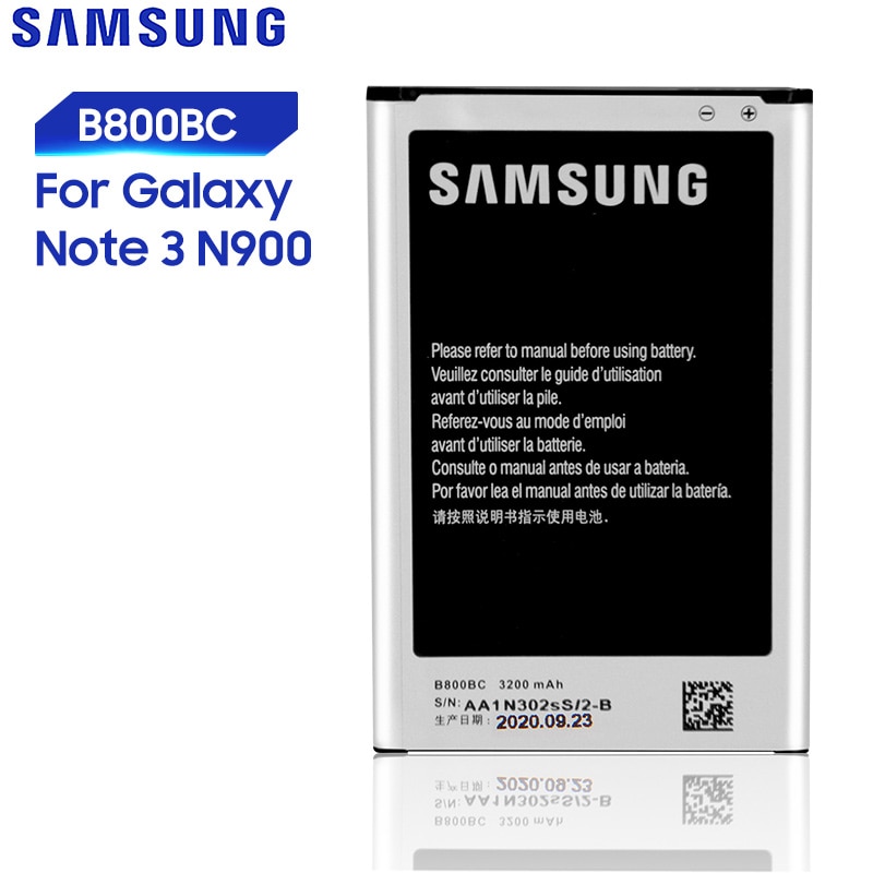 Original Replacement Samsung Battery For Galaxy NOTE 3 N900 N9002 N9009 N9008 N9006 N9005 Note3 B800BC B800BE with NFC 3200mAh