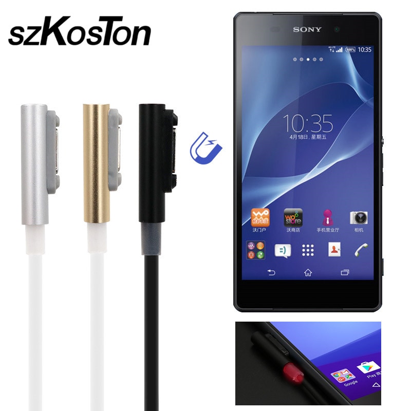 New Magnetic USB Charger Cables With LED Magnet Fast Charging Cable For Sony Xperia Z3 L55t Z2 Z1 Compact XL39h Data Cable