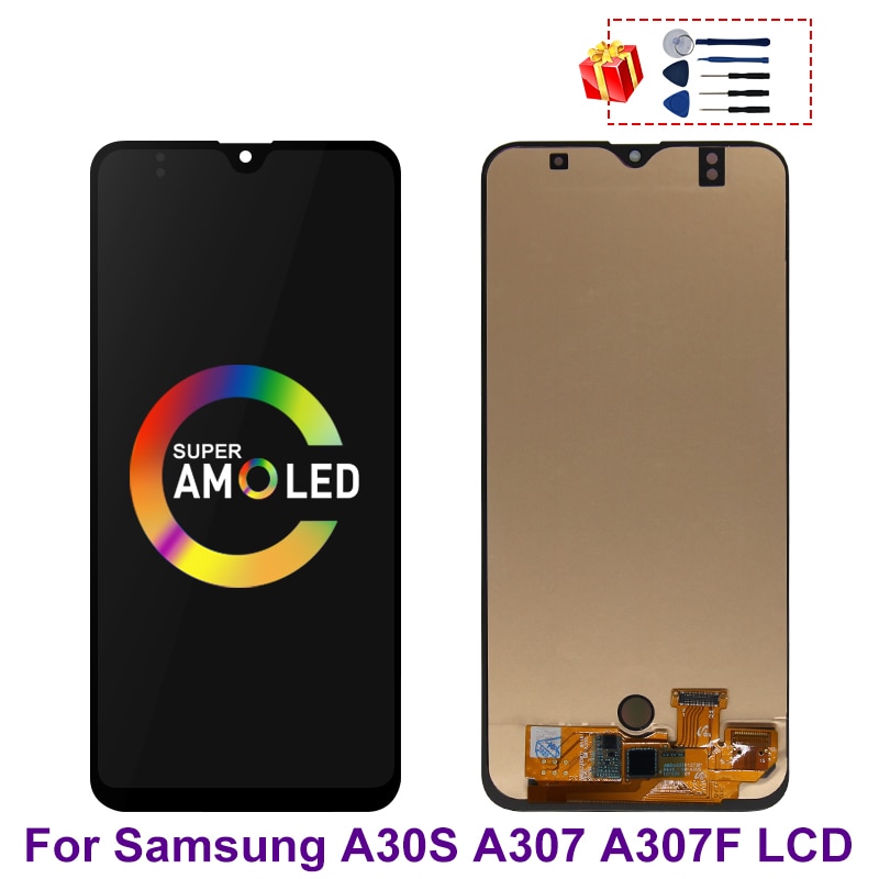 A30S Display Super AMOLED For Samsung Galaxy A30S A307F A307 A307FN LCD Touch Screen Digitizer Display Assembly Parts A307 LCD