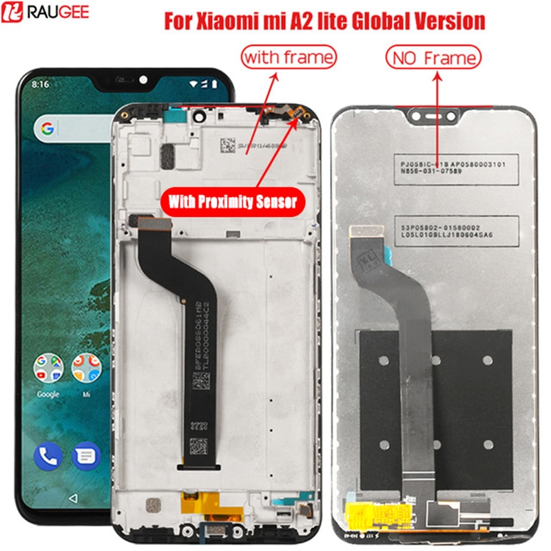 Lcd For Xiaomi Mi A2 Lite LCD Display With Frame Digitizer Display Touch Screen Replacement For Xiaomi MiA2 Lite A2Lite Display