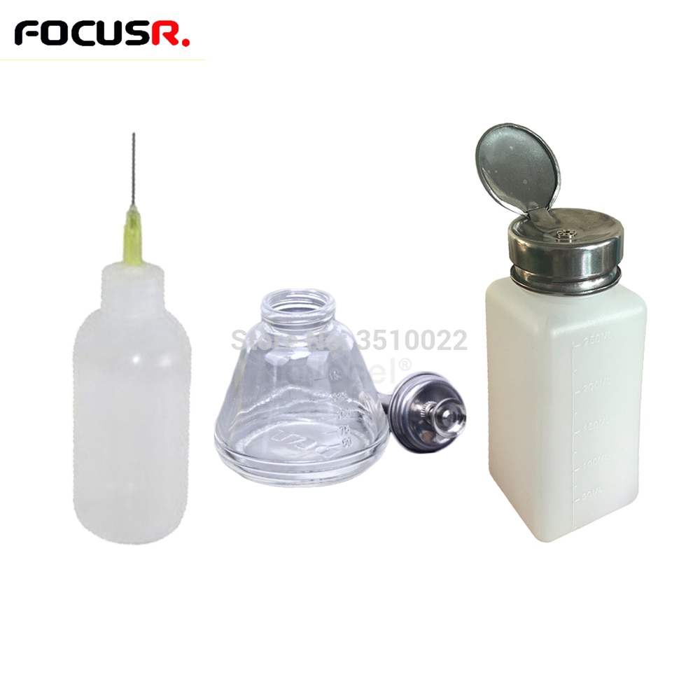 Plastic Clear Liquid Bottle For cellphone repair tools With Refillable Bottles Squeeze Transparent 150ml 250ml replacement