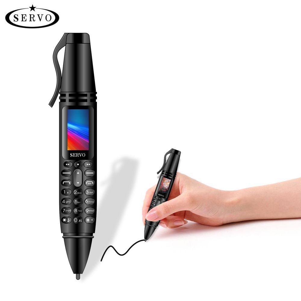 SERVO K07 Pen mini Cellphone 0.96" Tiny Screen GSM Dual SIM Camera Flashlight Bluetooth Dialer Mobile Phones with Recording pen