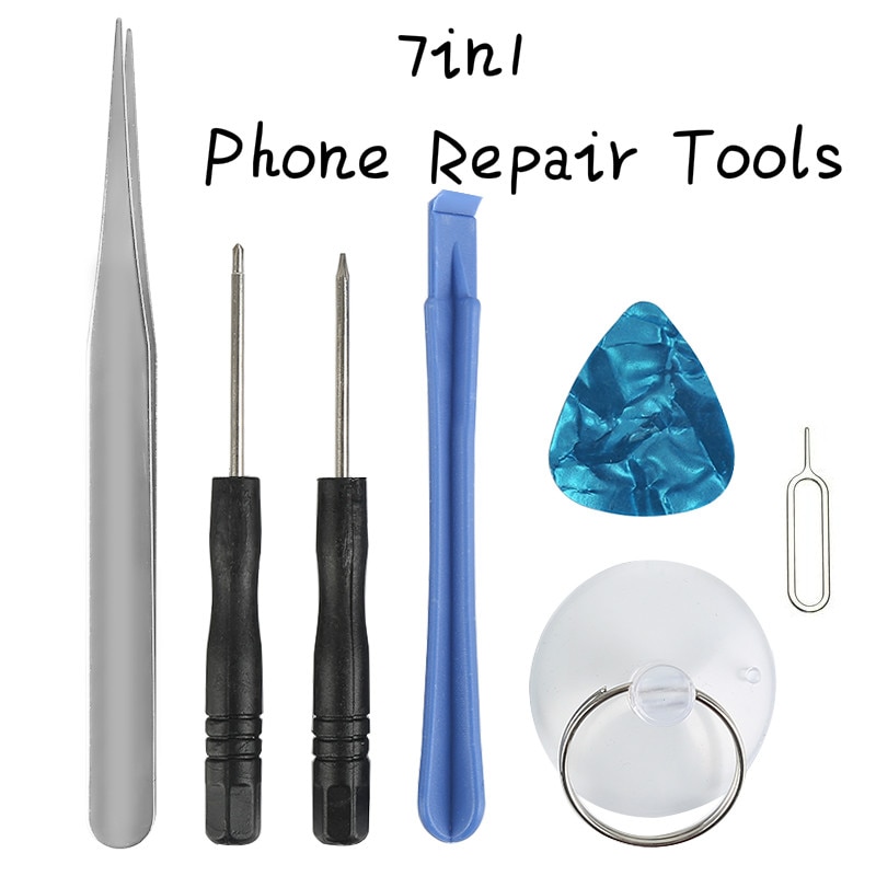 7 In 1 Professional Cell Phones Opening Pry Repair Tool Kits Smartphone Screwdrivers Tool Set for IPhone Samsung Xiaomi Huawei