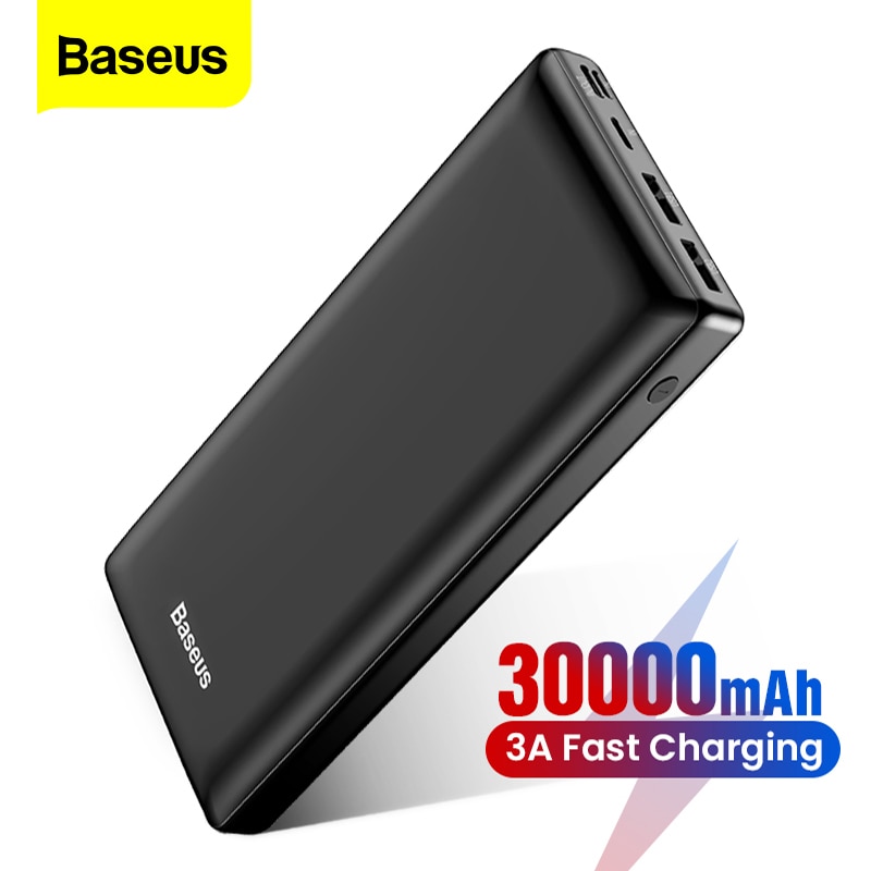 Baseus Power Bank 30000mAh Powerbank USB C Fast Poverbank For Xiaomi iPhone 12 Pro Portable External Battery Charger Pover bank