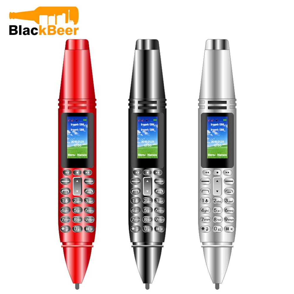 UNIWA AK007 0.96" Pen Shaped 2G CellPhone Screen Dual SIM Card GSM Mobile Phone BT V3.0 Dialer Magic Voice MP3 FM Voice Recorder