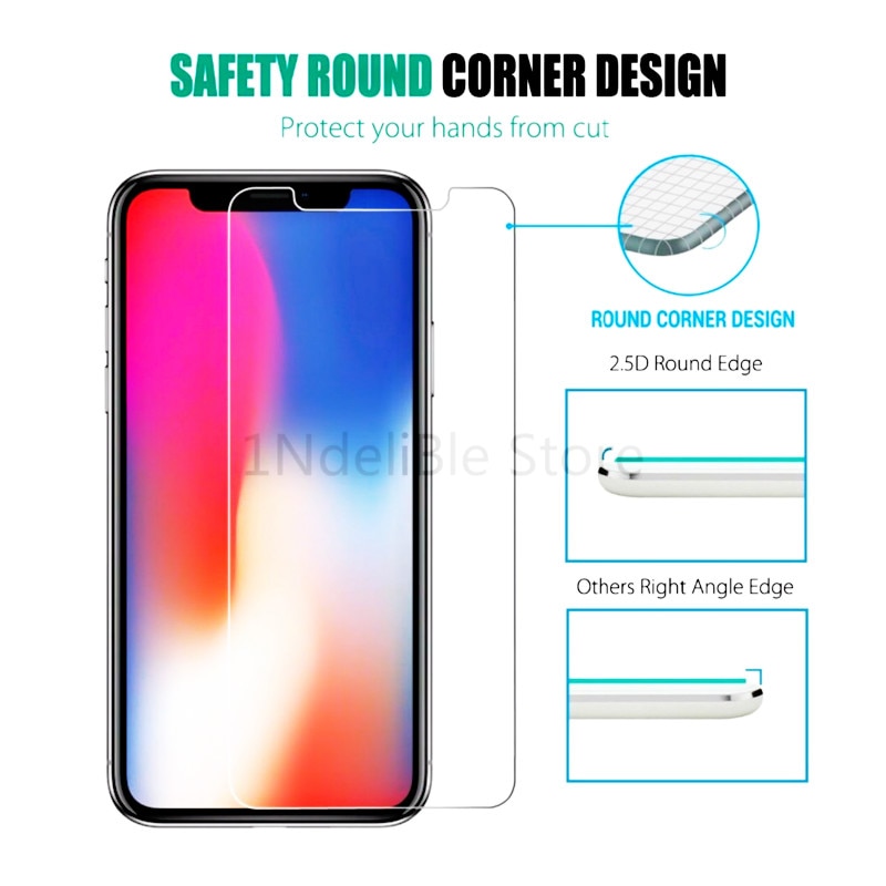 9H 2.5D protective glass for iPhone 6 6S 7 8 plus X XR glass on For iphone 7 6 S 8 X R XS MAX screen protector screen protection