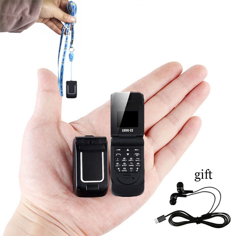 Mini J9 Flip cell Phone 0.66" Smallest Mobile Phone Wireless Bluetooth Dialer FM Magic Voice russian language