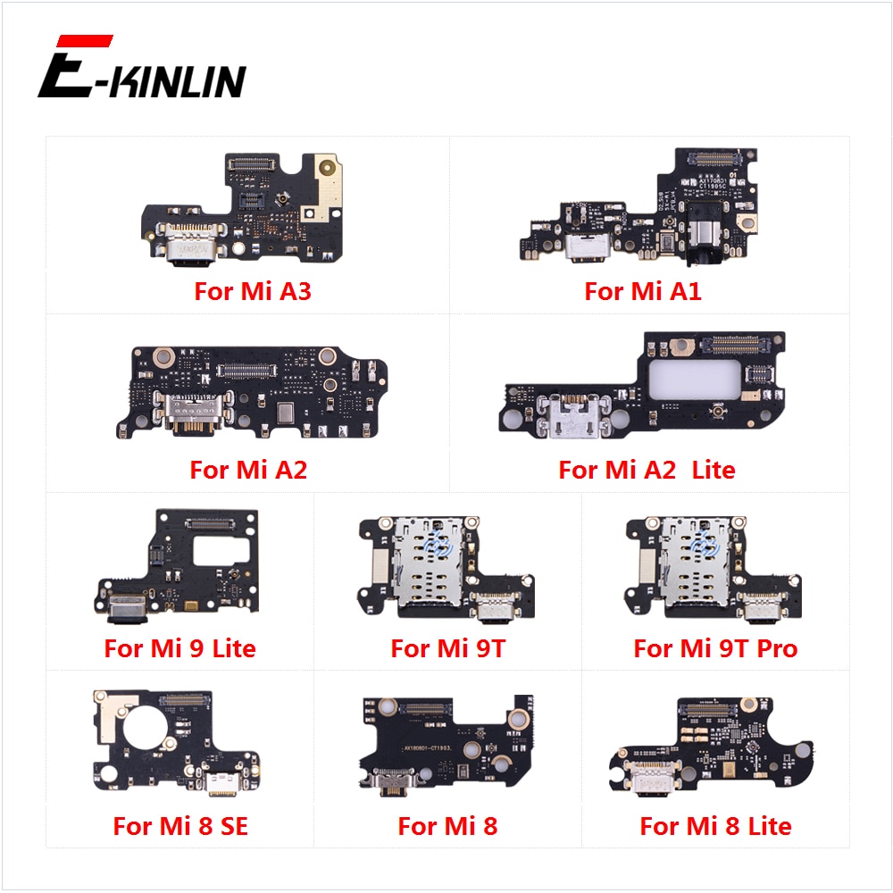 Charging Port Connector Board Parts Flex Cable For XiaoMi Mi 10 9T Pro 9 8 SE A3 A1 A2 Lite