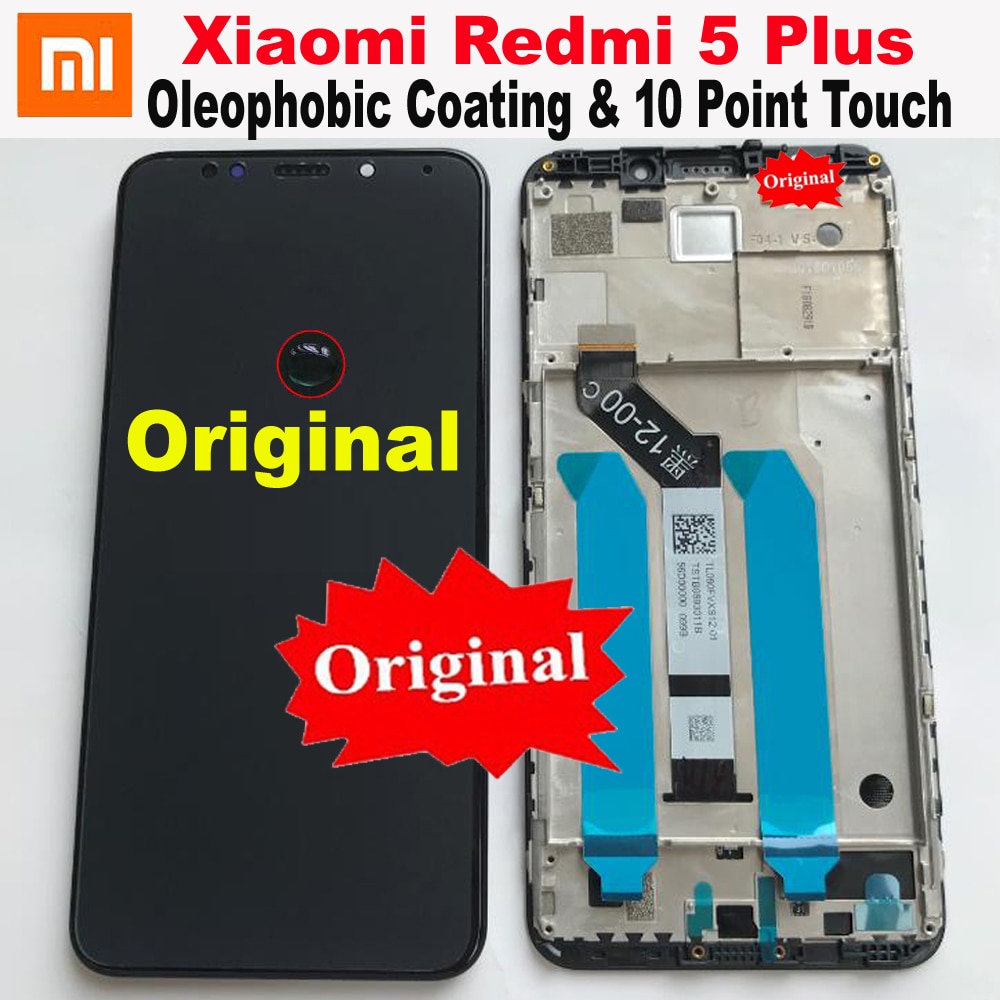 Original Best Xiaomi Redmi 5 Plus IPS LCD Display 10 Point Touch Screen Digitizer Assembly Sensor + Frame Redmi5 Plus MEG7 Glass