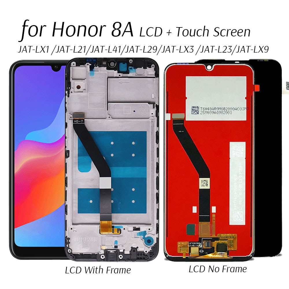 Display For Honor 8A JAT-L29/LX1/LX3 LCD Display Touch Screen Replacement For Honor 8 A Pro/Prime JAT-L41 Lcd Screen Spare Parts