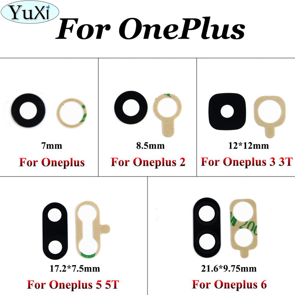 YuXi For Oneplus 3 3T A3000 A3003 A3010 For Oneplus 1 2 5 5T A5000 6 A6000 Rear Back Camera Glass Lens Cover with Glue Stickers