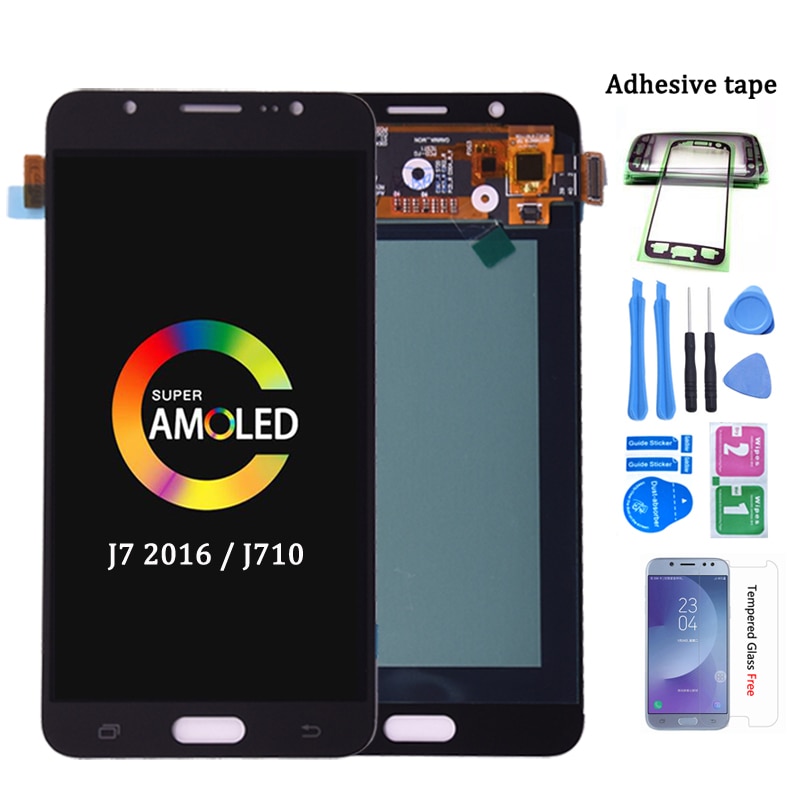 Original Amoled lcd For Samsung Galaxy J7 2016 J710 LCD Display and Touch Screen Digitizer Assembly SM-J710F J710M J710H J710FN