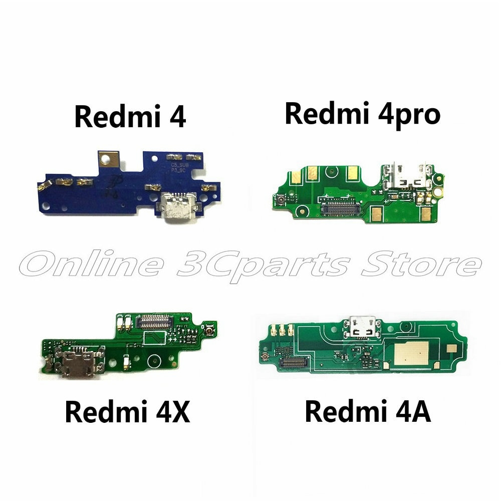 New Microphone Module+USB Charging Port Board Flex Cable Connector Parts For Xiaomi Redmi 4 4Pro 4A 4X Replacement