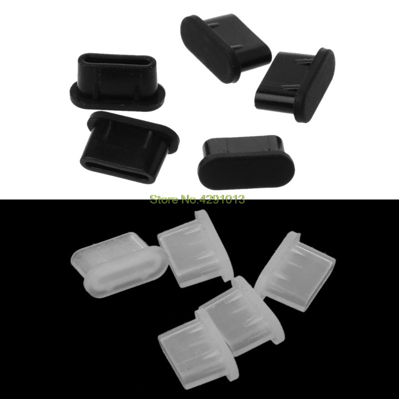 2020 New 5PCS Type-C Dust Plug USB Charging Port Protector Silicone Cover for Samsung Huawei Smart Phone Accessories