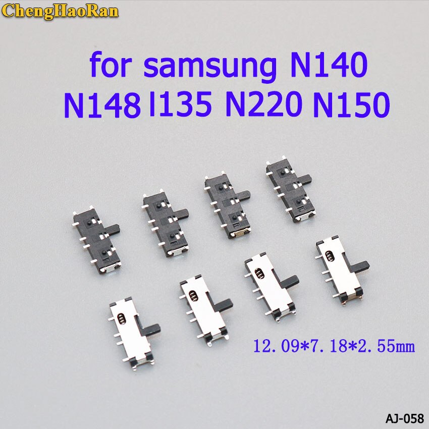 ChengHaoRan For Samsung N140 N148 N150 I135 N220 Reset small toggle 8 feet Side slide connector button switch