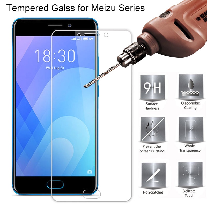 HD Tempered Glass for Meizu M6 M5 M3 note M5s M5c M6S Screen Protector for Meizu 15 16 16S pro plus lite 16T 16X 16XS Glass film