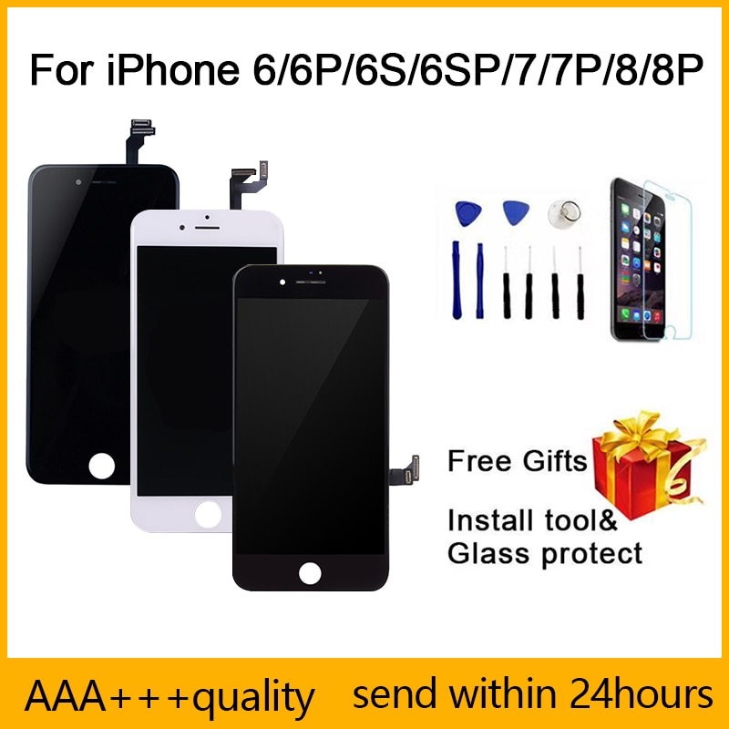 AAA Quality LCD Display For iPhone 6 6S 7 8 plus Touch Screen Digitizer for iPhone6P 6SP 7P 8P Assembly Replacement with Gift