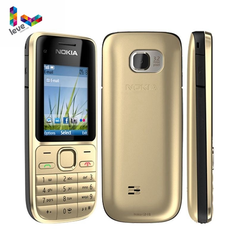 Nokia C2 C2-01 Unlocked GSM Mobile Phone English&Arabic&Hebrew&Russian Keyboard Original Used Cellphones