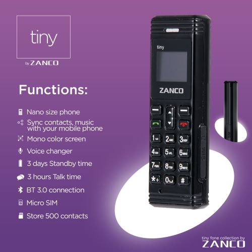 Zanco Tiny Fone World'S Smallest Fone Collection Free Gift With Every Purchase Bluetooth 3.0 Long Standby Buy factory direct