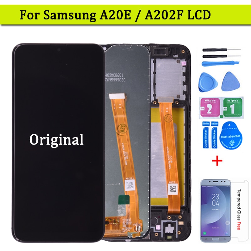 Original For Samsung Galaxy A20e LCD Display Touch Screen Digitizer Assembly A202 A202F Replace For SAMSUNG A20e LCD Screen