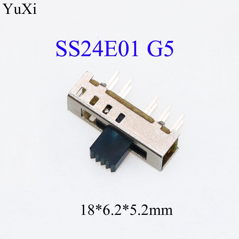 ST091Y SS24E01-G5 / SS24E01 G5 Slide Switches Vertical 10 Pin 4 Position Toggle Switch Flashlight Switch 2P4T DP4T DC 50V 0.5A