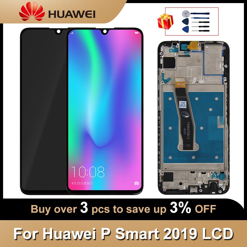 6.21" For Huawei P Smart 2019 LCD POT-LX1 L21 Display Screen POT-LX3 LCD Touch Digitizer Assembly Parts P Smart 2019 Display