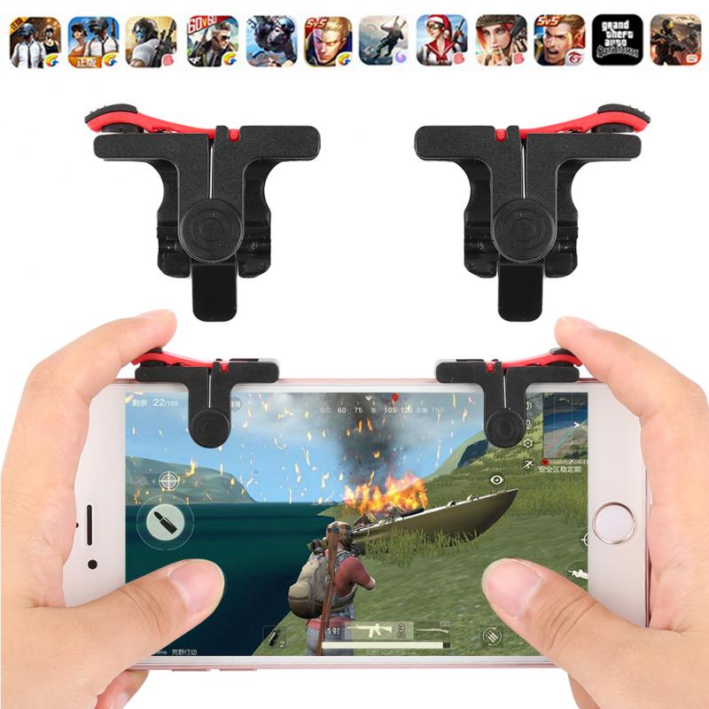 2pcs/lot PUBG Moible Controller Gamepad Free Fire L1 R1 Trigger PUGB Mobile Keypads Grip L1R1 Joystick For IPhone Android Phone