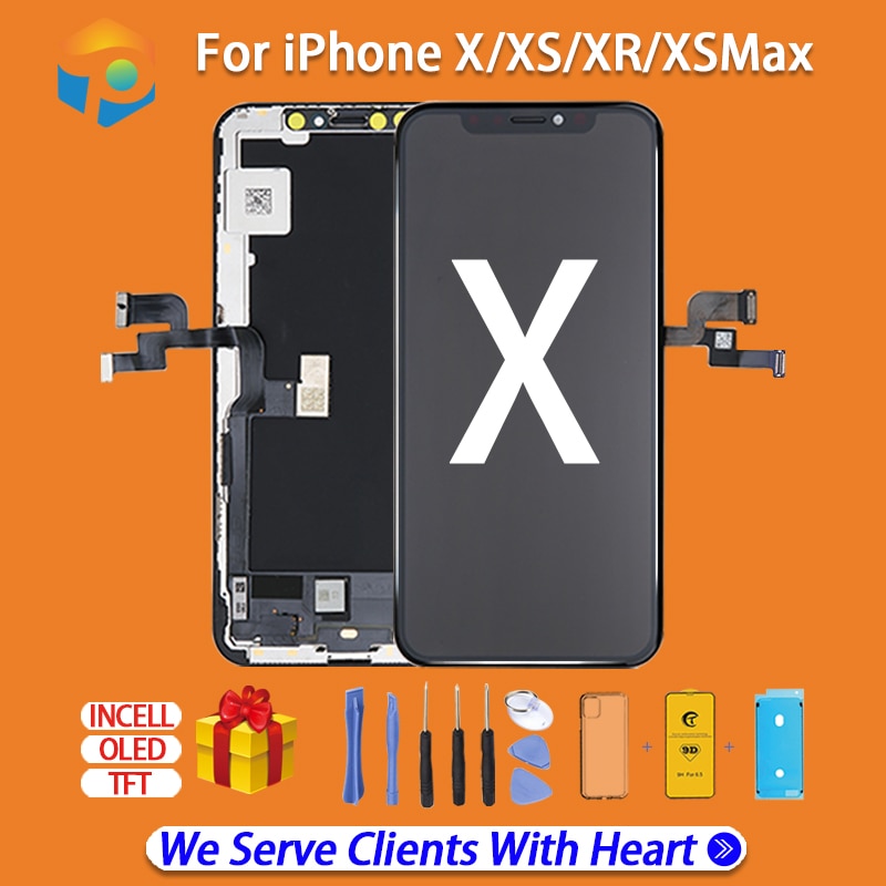 AAA+++ LCD For iPhone X Xs OLED With 3D Touch Digitizer display for iphone x LCD Screen Digitizer Replacement Assembly with Gift