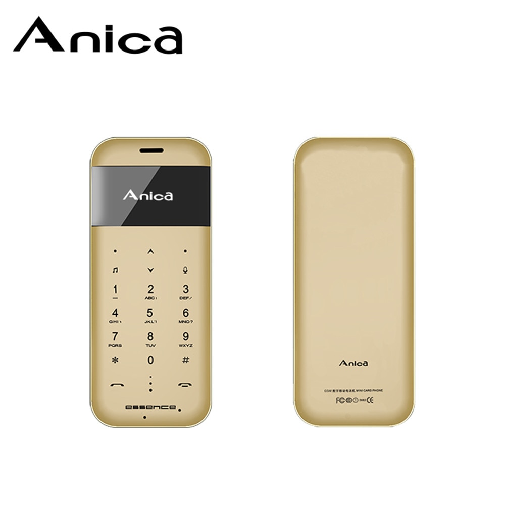 Anica T6 Mini Cellphone 1.3" Big Sound Music GSM Telefono Unlocked Tiny Ultra thin Auxiliary Phone Factory Student Mobile Phones