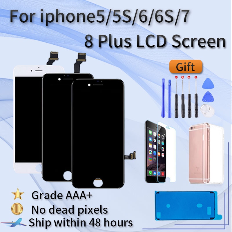 LCD Display For iPhone 5 5C 5S 6 6S 7 8 Plus LCD screen assembly, For iphone 7G 7Plus 8G 8Plus Display,3D Touch Screen Digitizer