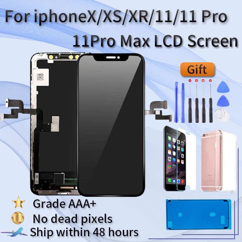 OLED Display For iPhone X XR XS 11 11 pro Max TFT screen assembly, For iphone X XR XS max 11pro LCD Display,3D Touch True Tone