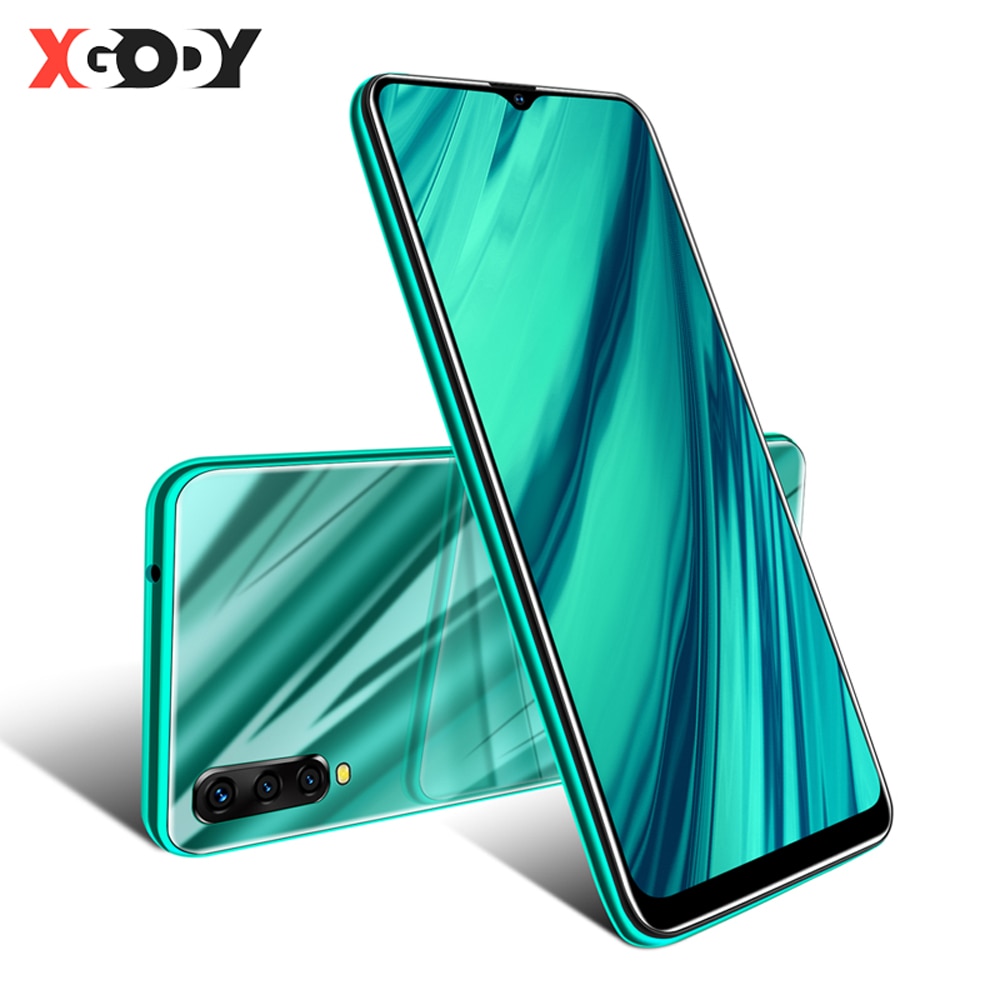 XGODY 6.53 Inch 3G Mobile Phone Android 9.0 Celular Waterdrop Screen Smartphone 2GB + 16GB MTK6580 Quad Core Dual SIM 5MP Camera