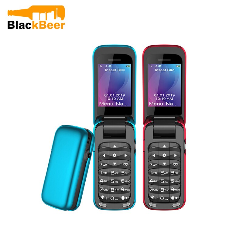 UNIWA 8star BM60 Mini Flip Music Phone Bluetooth Dial Mobile phone FM Radio Magic Voice changer 3.5 Earphone Jack Mp3 player