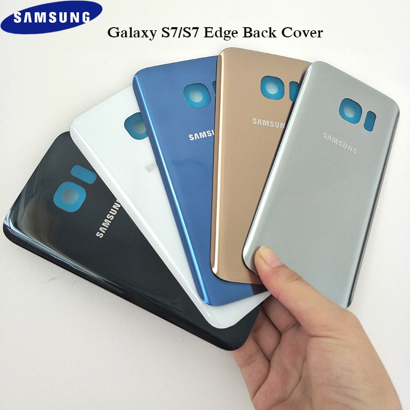 Official Original Battery Back Cover Samsung Galaxy S7 / S7 edge Door Rear Housing Replacement Protection Case with Logo