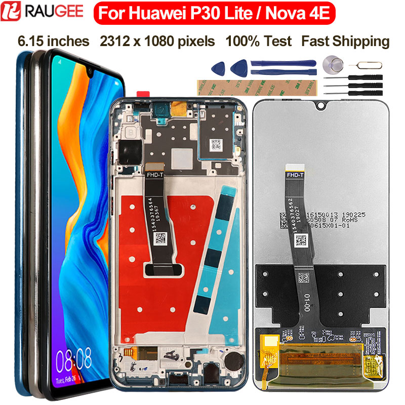 LCD For Huawei P30 Lite 4GB 6GB MAR-LX1A LX1M LX2 L21A L01A LCD Display Touch Screen For Huawei Nova 4e LCD Display Replacement