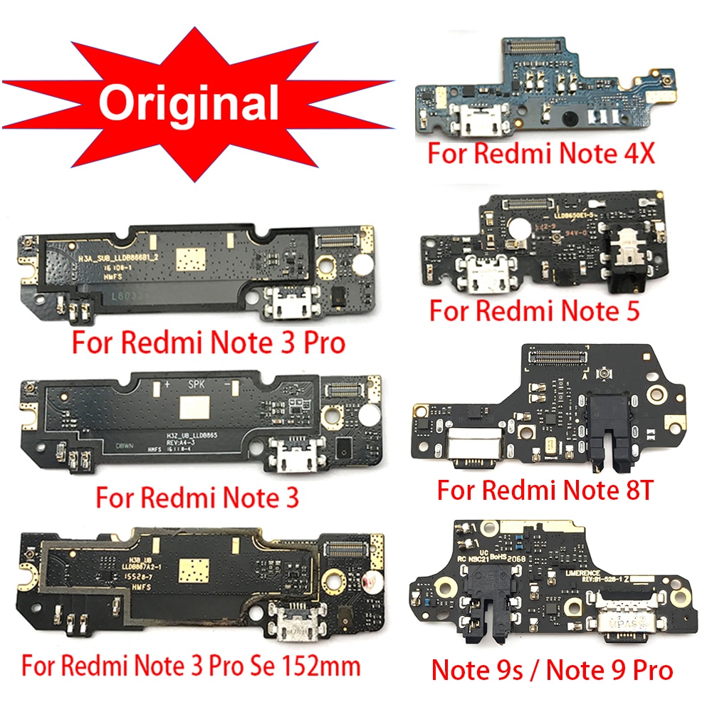 USB Charger Charging Dock Port Connector Flex Cable For Xiaomi Redmi Note 8T 9S 9 4 4X 5 5A 6 3 Pro Se 152mm