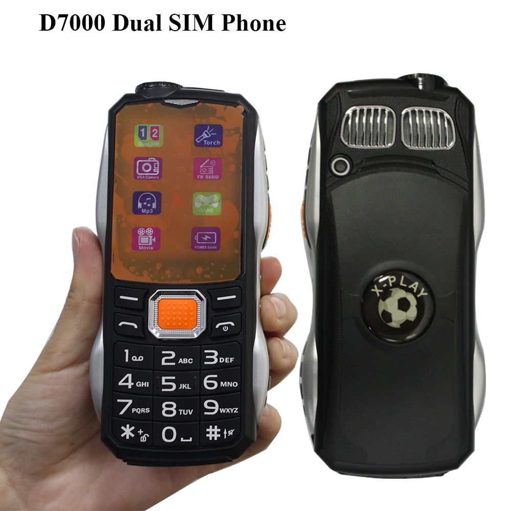 Cheapest Cellphone D7000 GSM Dual SIM Card Big Button Phones Preferential Multilingual Students Mobile Phone PK Guophone A6