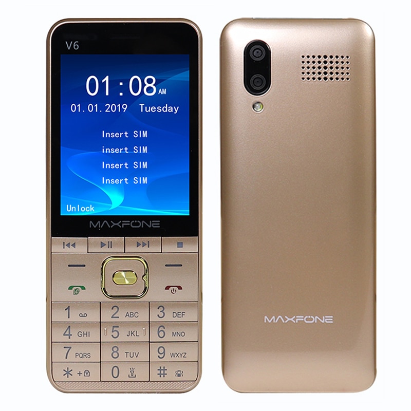 GSM 2.8" Screen Four Sim Russian Keyboard Mobile Phone Big torch MP3 Camera Video Player recorder Original H-Mobile