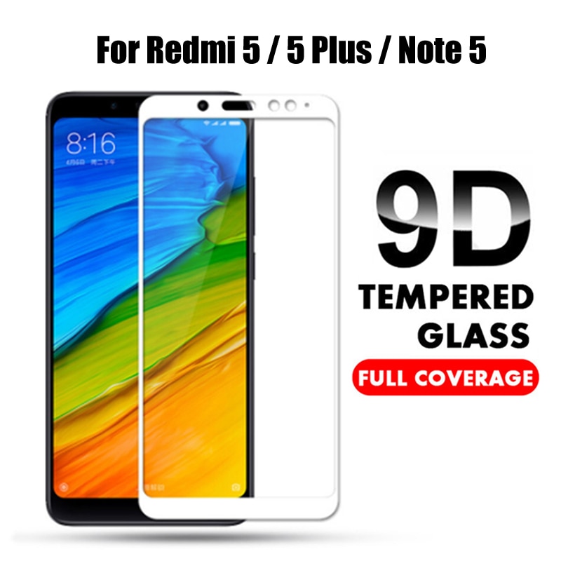 9D Full Cover Tempered Glass For Xiaomi Redmi Note 5 Global version Screen Protector for Redmi Note 5 Pro Note5 Protective Film