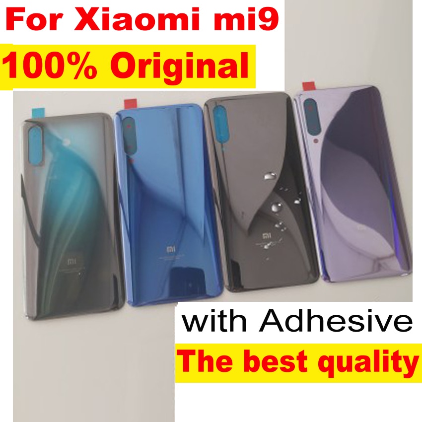 100% Original Glass For xiaomi 9 mi 9 MI9 CC9E MiA3 Back Cover Back Door Replacement Hard Battery Case Rear Housing Lid Explorer