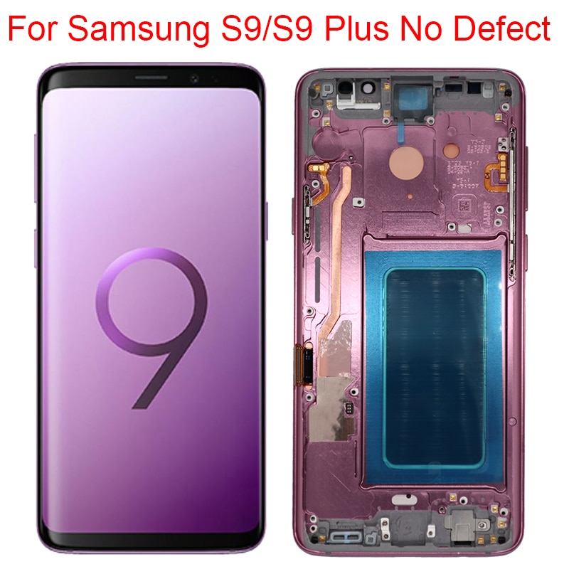 Original S9 Display For Samsung Galaxty S9 Plus LCD With Frame Super AMOLED For Samsung S9 G960F S9Plus G965F Display No Defect