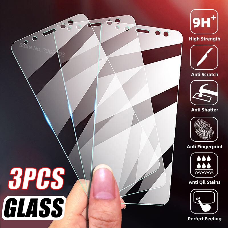 3PCS Protective Glass For Xiaomi Mi 10T POCO F3 X3 Pro M3 Redmi 5 Plus Note 9S 9T 9C NFC 5 5A 4X 4A 4 Glas Screen Protector Film