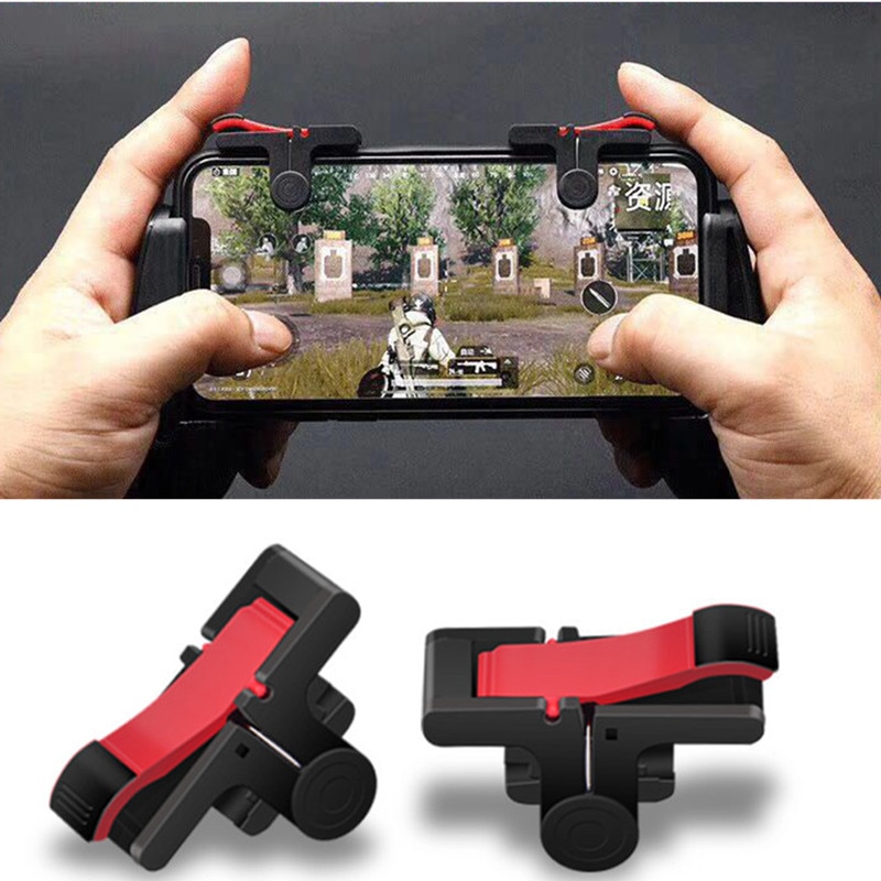 2PCS PUBG Mobile Game Controller Gamepad Trigger Aim Button L1 R1 Shooter Joystick For Different Model Phone Game Pad Accesorios