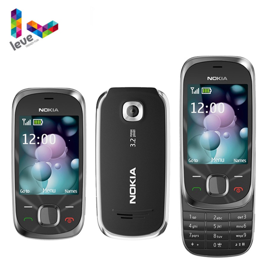 Nokia 7230 Slide 3G Mobile Phone Support Hebrew&Russian&Arabic Keyboard Bluetooth FM JAVA MP3 Used Unlocked Cell Phone