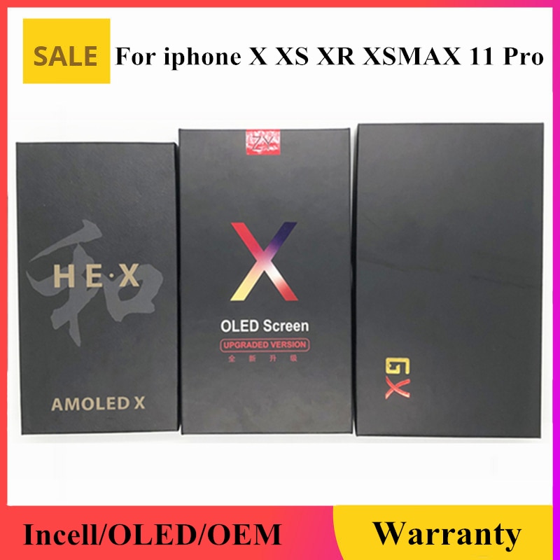 HE GX Pantalla OLED Incell LCD Display For iPhone X XS LCD Display Touch Screen Digitizer Assembly For iPhoneX 11 Pro XSMax XR