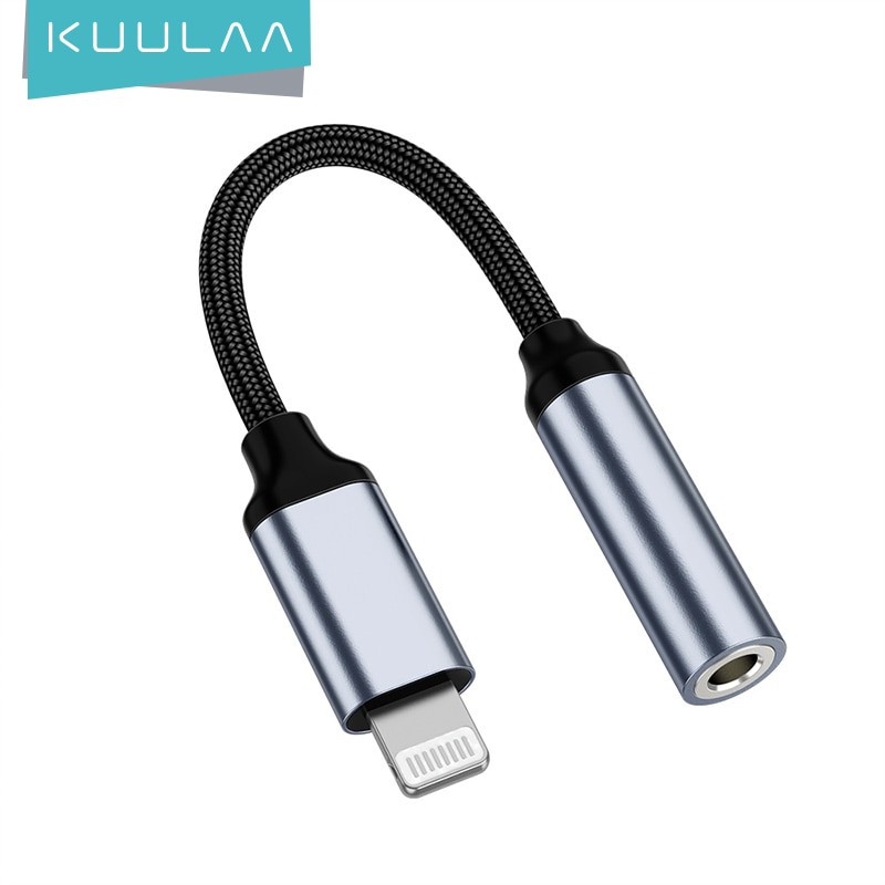 KUULAA Adapter For iPhone to 3.5mm Headphones Adapter For iPhone 12 11 Pro max x xr Aux cable 3.5mm Jack Cable For ios Adapter