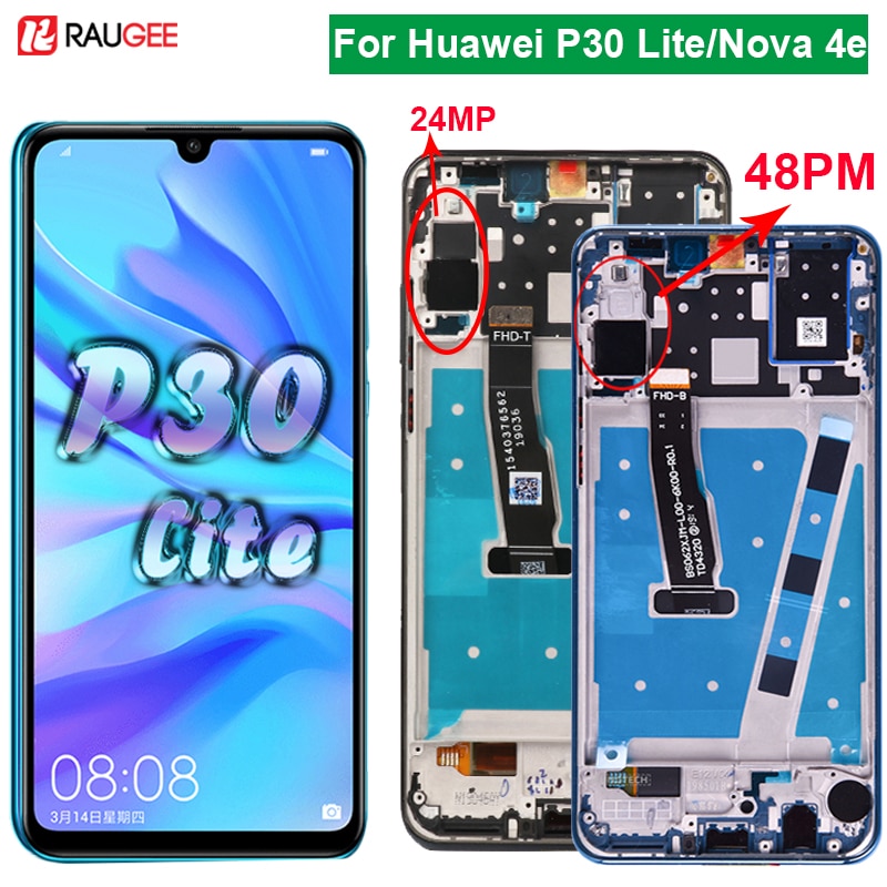 Display For Huawei P30 Lite Screen Mult Touch Screen Replacement on For huawei P 30 Lite LCD Nova 4E MAR-LX1M/LX1A Display